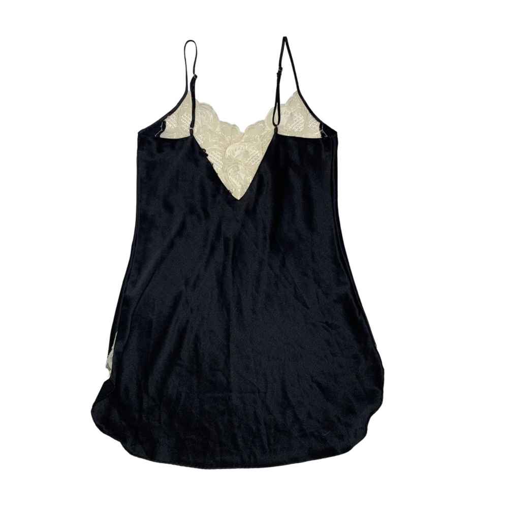 Vintage Black Silk Slip Dress Victoria’s Secret Gold Label